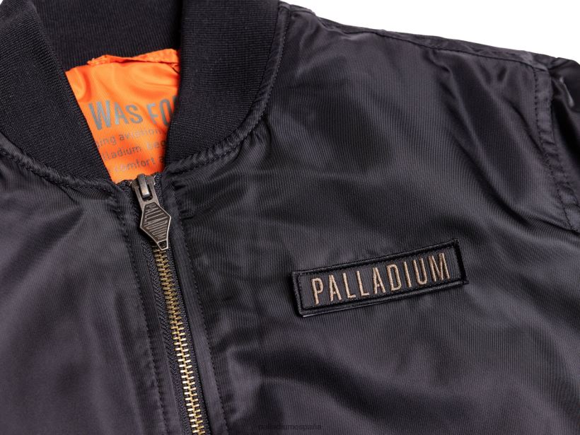 hombres chaqueta de vuelo de la ciudad Palladium negro chaquetas DF42XP346