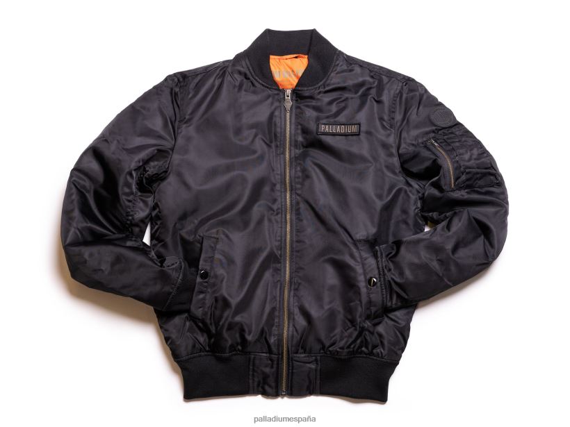 hombres chaqueta de vuelo de la ciudad Palladium negro chaquetas DF42XP346