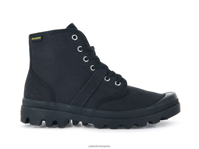 hombres pallabrousse Palladium negro botas DF42XP56