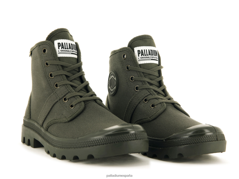 hombres pallabrousse Palladium noche de oliva botas DF42XP38