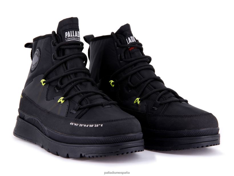 hombres pallasider travel waterproofplus Palladium negro botas DF42XP31
