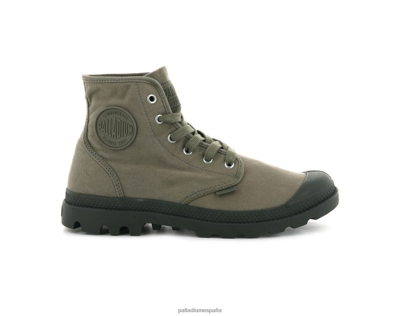 hombres pampa hola Palladium verde oscuro botas DF42XP102