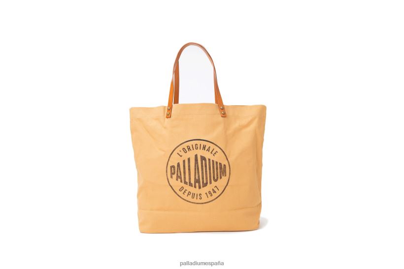 unisexo tote redondo con logo Palladium camello bolsas DF42XP326
