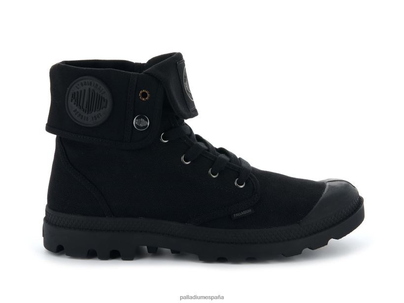 hombres holgado Palladium negro botas DF42XP119