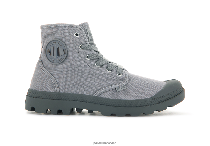 hombres pampa hola Palladium franela gris botas DF42XP87