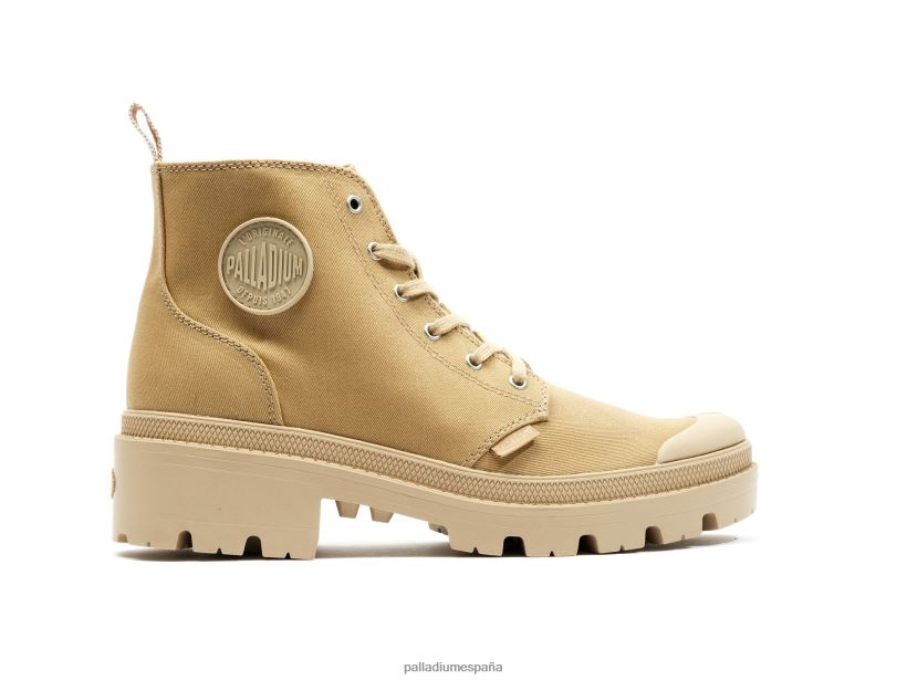 mujer sarga pallabase Palladium caramelo botas DF42XP229