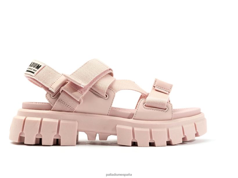 mujer sandalia revuelta mono Palladium rosa humo sandalias DF42XP305
