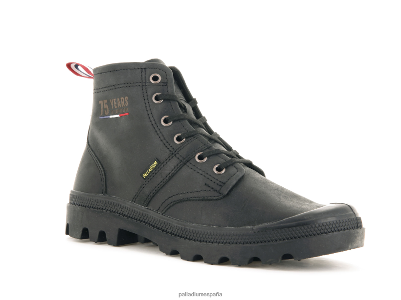 unisexo cuero pallabrousse 75 Palladium negro botas DF42XP23