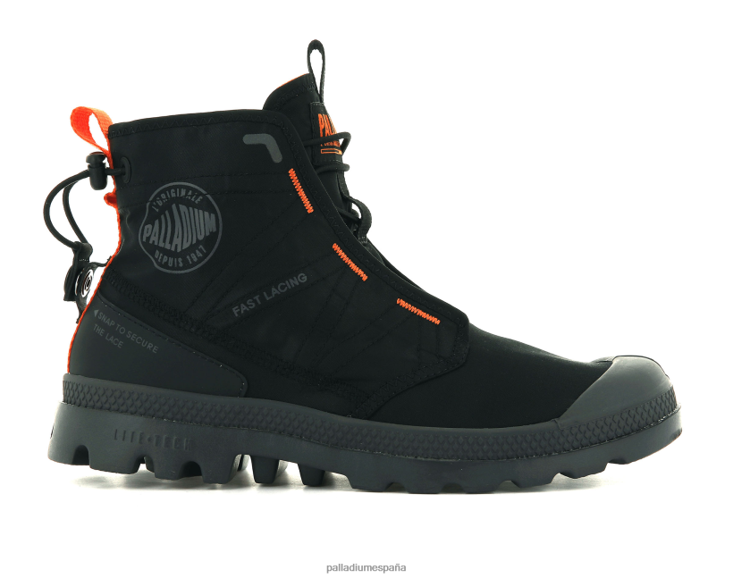 unisexo pampa travel lite Palladium negro botas DF42XP94
