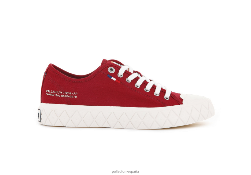 unisexo lienzo palla ace Palladium salsa roja zapatos DF42XP182