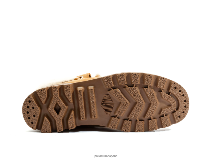 mujer blusa holgada de nubuck Palladium manzana canela botas DF42XP272