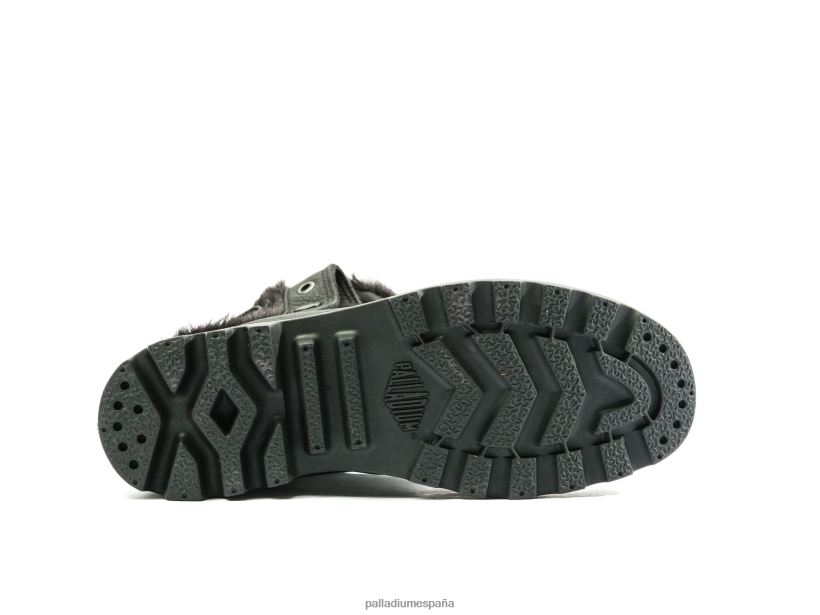 mujer blusa holgada de nubuck Palladium negro botas DF42XP271