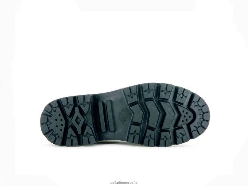 mujer cuero palabase Palladium negro botas DF42XP233