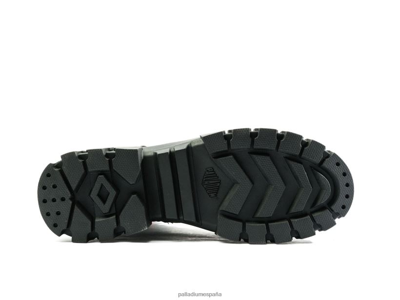 mujer guardabosques deportivo revuelta Palladium negro zapatos DF42XP301