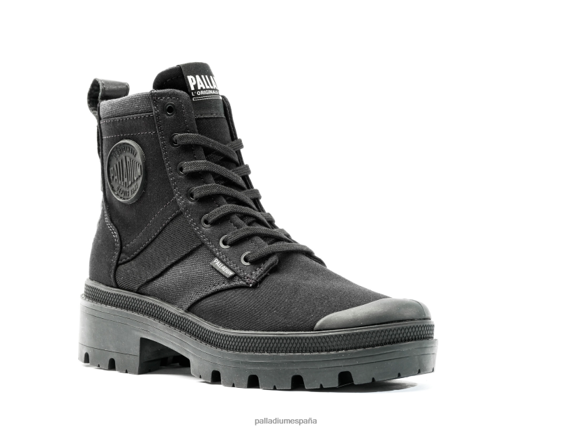 mujer pallabase hola ejército Palladium negro botas DF42XP218
