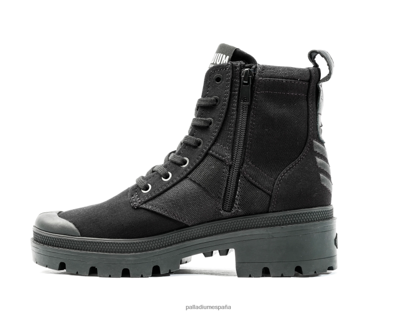 mujer pallabase hola ejército Palladium negro botas DF42XP218