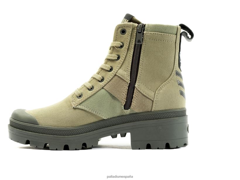 mujer pallabase hola ejército Palladium vetiver botas DF42XP216