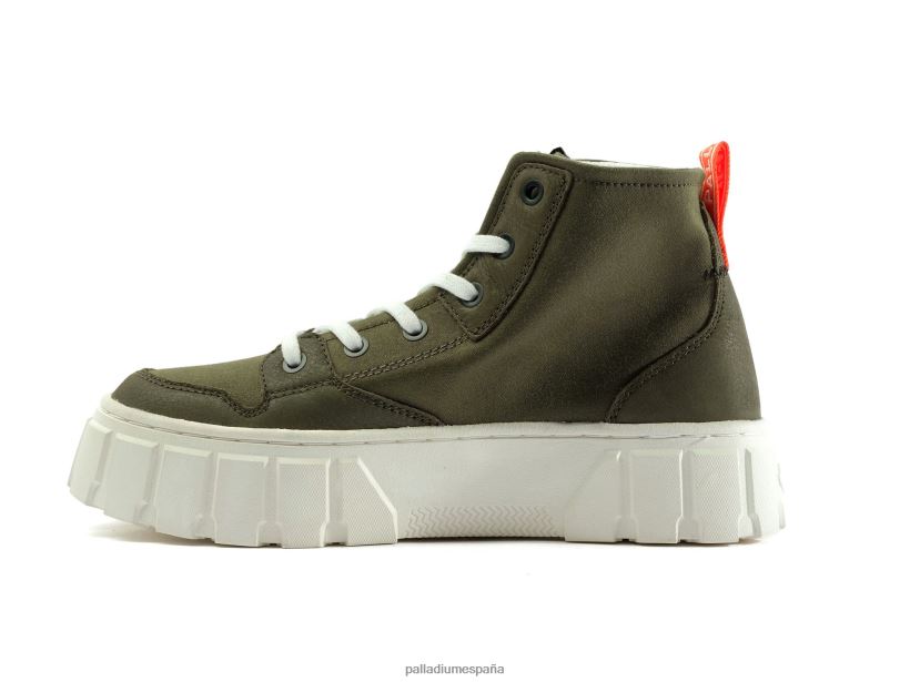 mujer pallatower hola Palladium noche de oliva zapatos DF42XP283