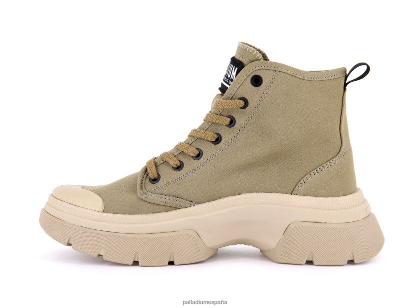 mujer pallawave Palladium aceituna zapatos DF42XP290