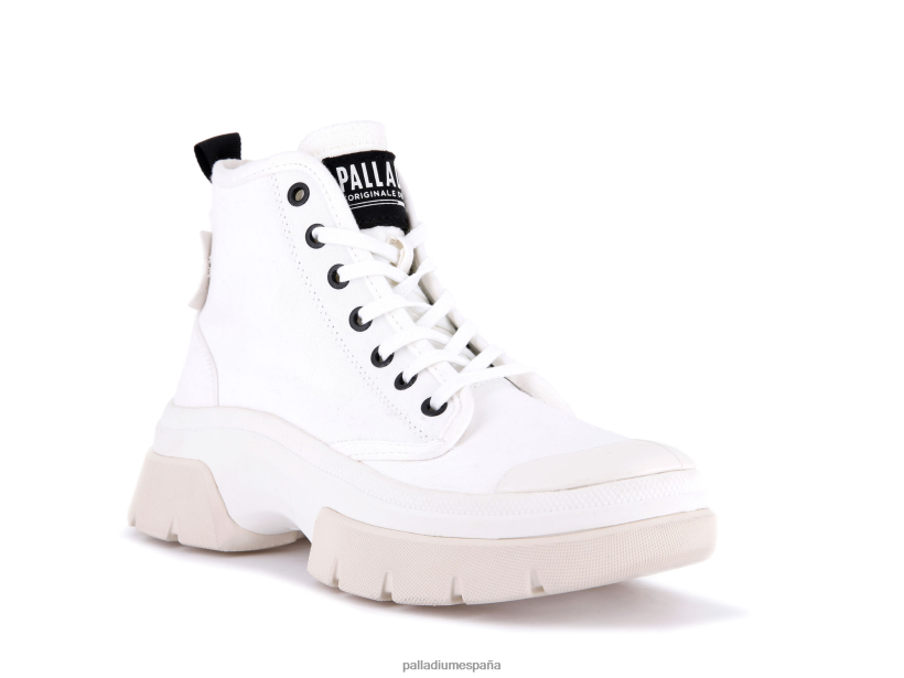 mujer pallawave Palladium estrella blanca zapatos DF42XP291