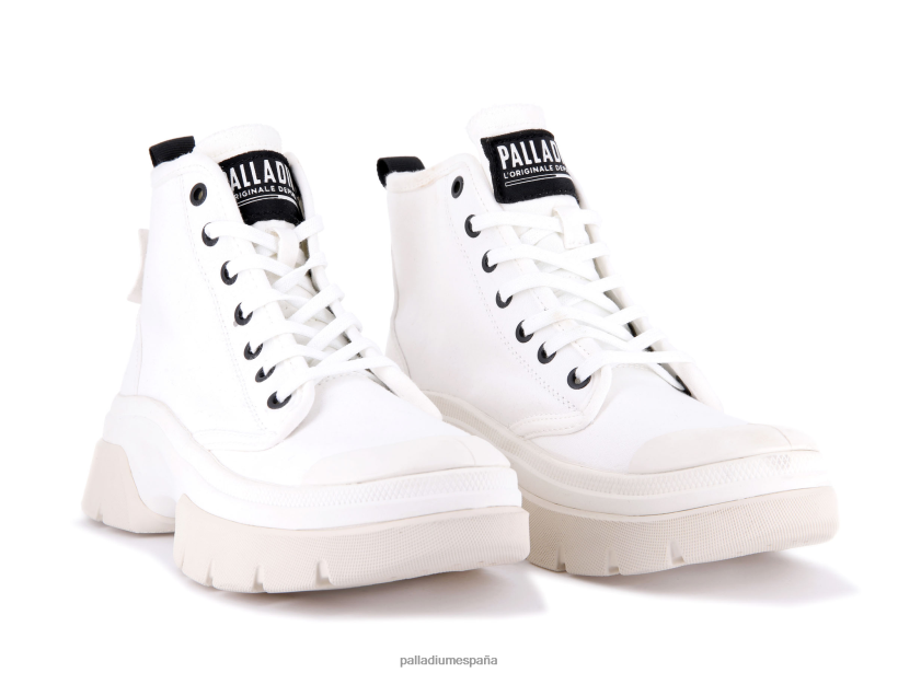 mujer pallawave Palladium estrella blanca zapatos DF42XP291