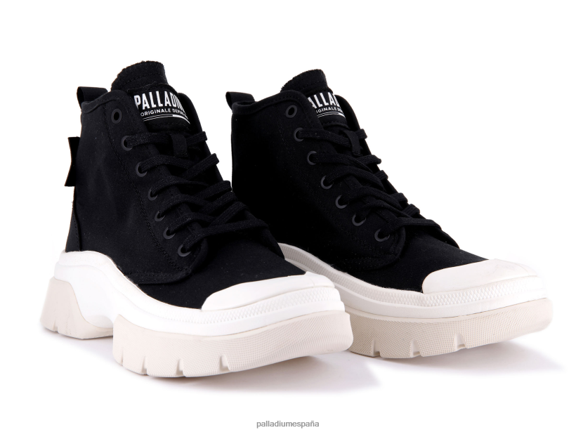 mujer pallawave Palladium negro/malvavisco zapatos DF42XP294