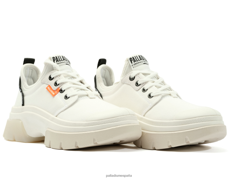 mujer pallawave lo metro Palladium estrella blanca zapatos DF42XP302