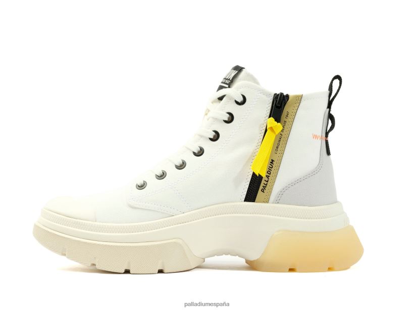 mujer pallawave medio metro Palladium estrella blanca zapatos DF42XP285