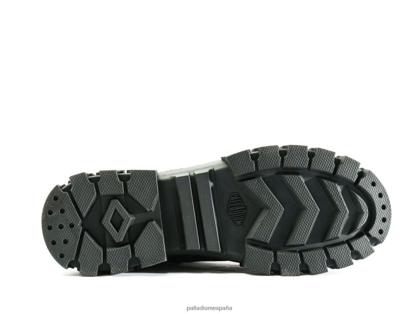 mujer revuelta guardabosques de chelsea Palladium Plateado oscuro botas DF42XP275