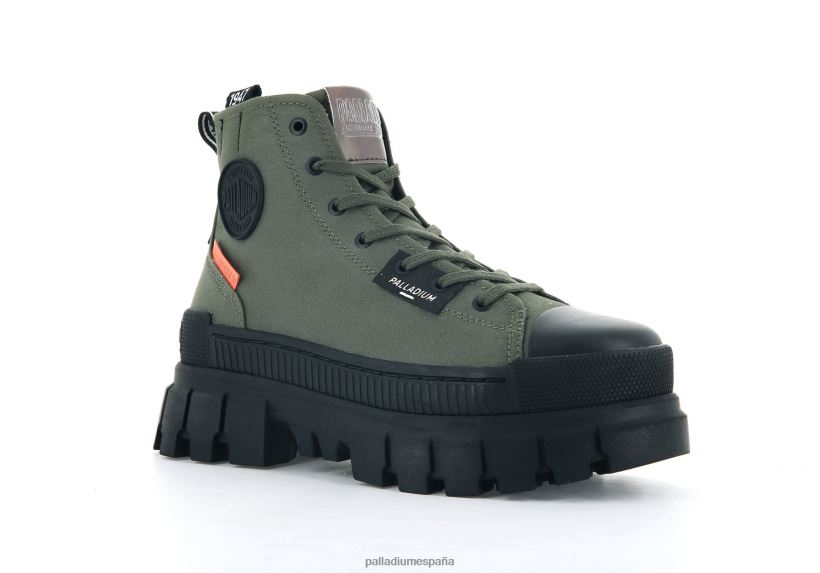 mujer revuelta hola tx Palladium noche de oliva botas DF42XP249