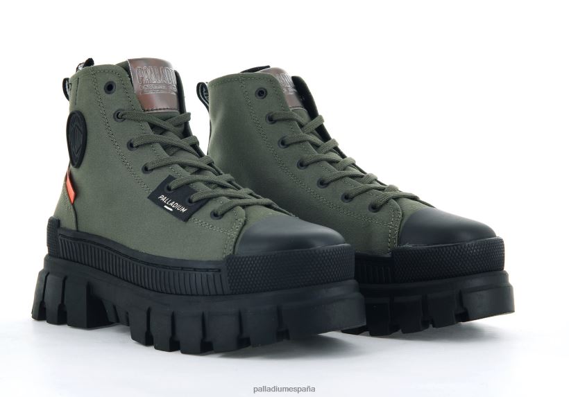 mujer revuelta hola tx Palladium noche de oliva botas DF42XP249