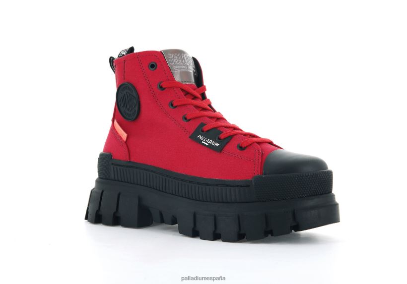 mujer revuelta hola tx Palladium salsa roja botas DF42XP251
