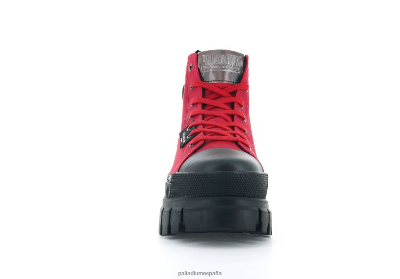 mujer revuelta hola tx Palladium salsa roja botas DF42XP251