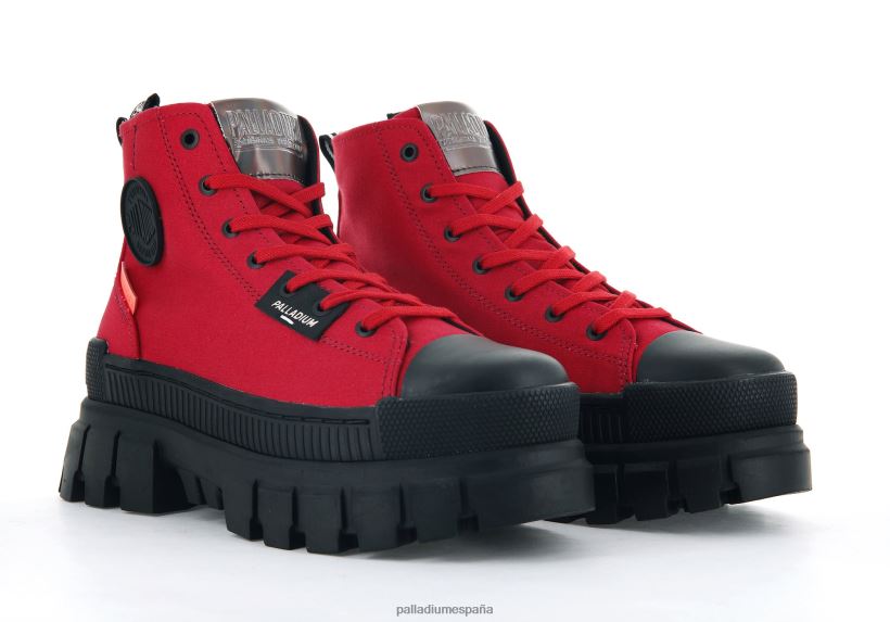 mujer revuelta hola tx Palladium salsa roja botas DF42XP251