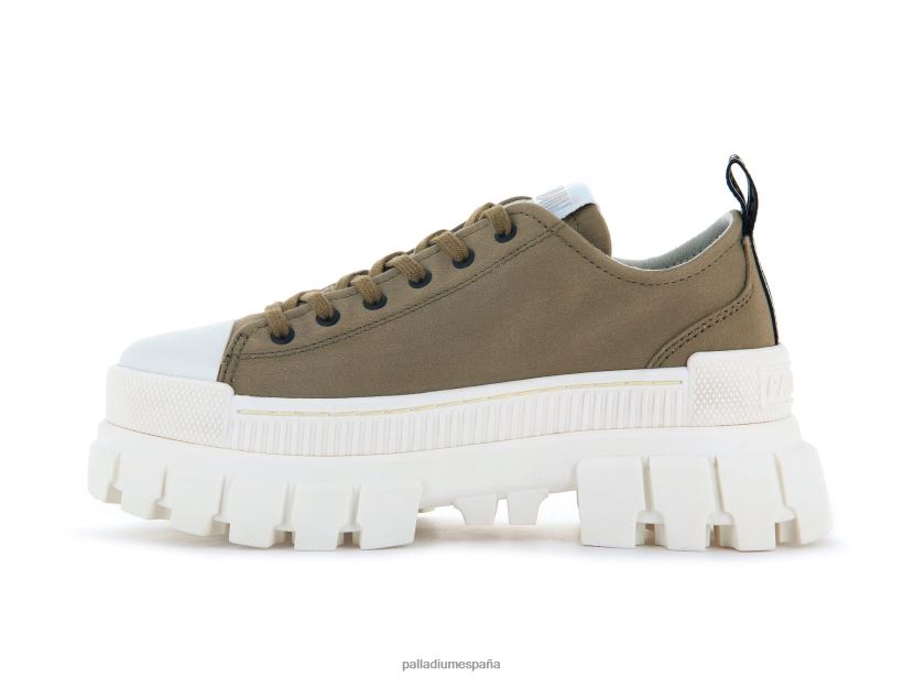 mujer revuelta lo tx Palladium aceituna zapatos DF42XP315