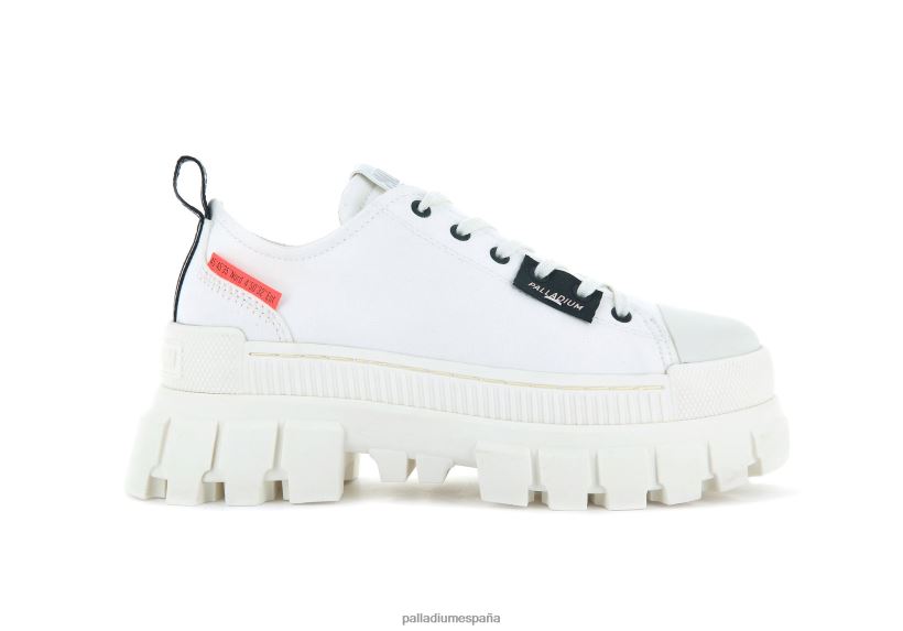 mujer revuelta lo tx Palladium estrella blanca zapatos DF42XP316