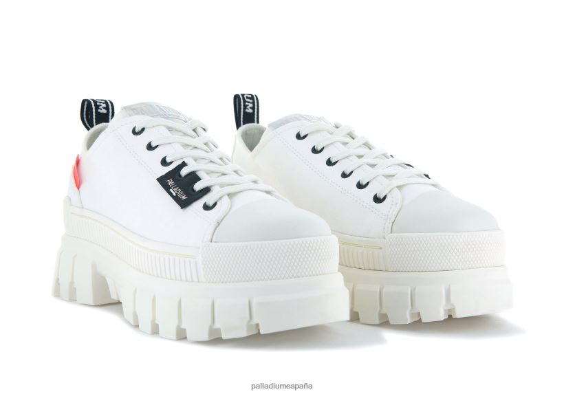 mujer revuelta lo tx Palladium estrella blanca zapatos DF42XP316