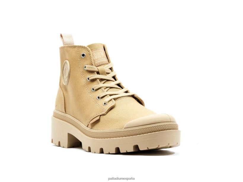mujer sarga pallabase Palladium caramelo botas DF42XP229
