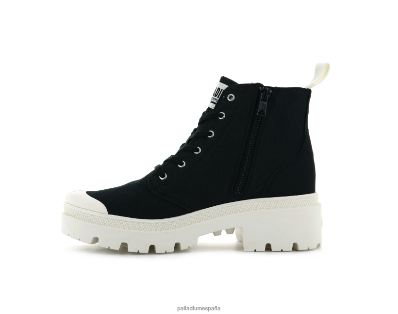 mujer sarga pallabase Palladium negro botas DF42XP259