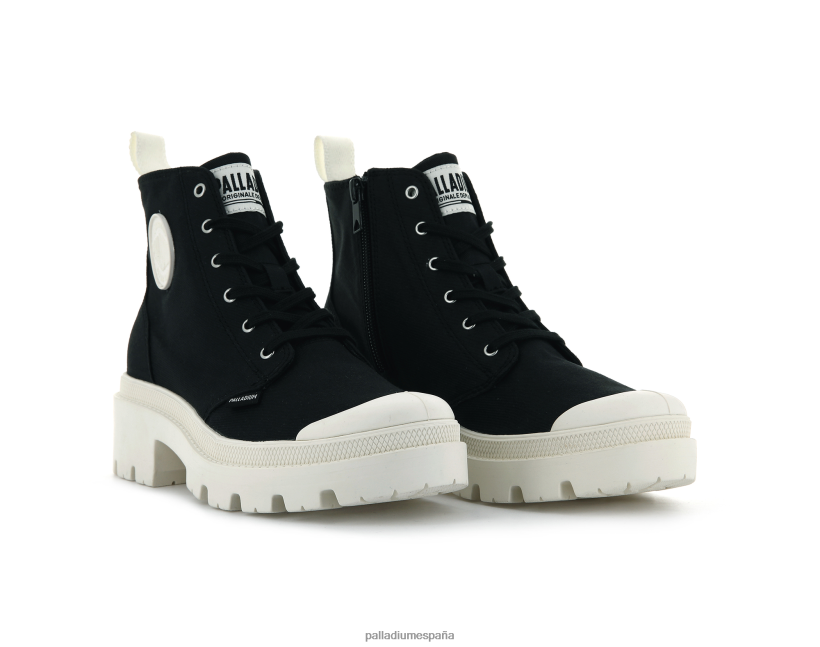 mujer sarga pallabase Palladium negro botas DF42XP259