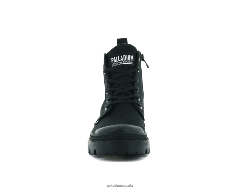 mujer sarga pallabase Palladium negro botas DF42XP261