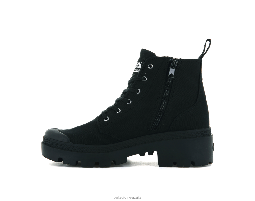 mujer sarga pallabase Palladium negro botas DF42XP261