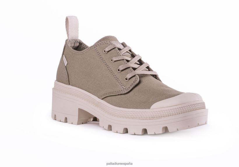 mujer sarga pallabase lo Palladium gris claro zapatos DF42XP276