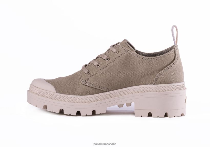 mujer sarga pallabase lo Palladium gris claro zapatos DF42XP276