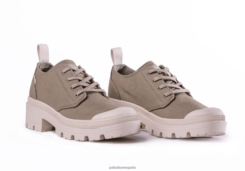 mujer sarga pallabase lo Palladium gris claro zapatos DF42XP276