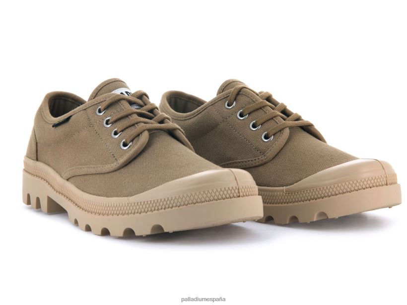 mujer wopallabrousse oxford Palladium aceituna zapatos DF42XP321
