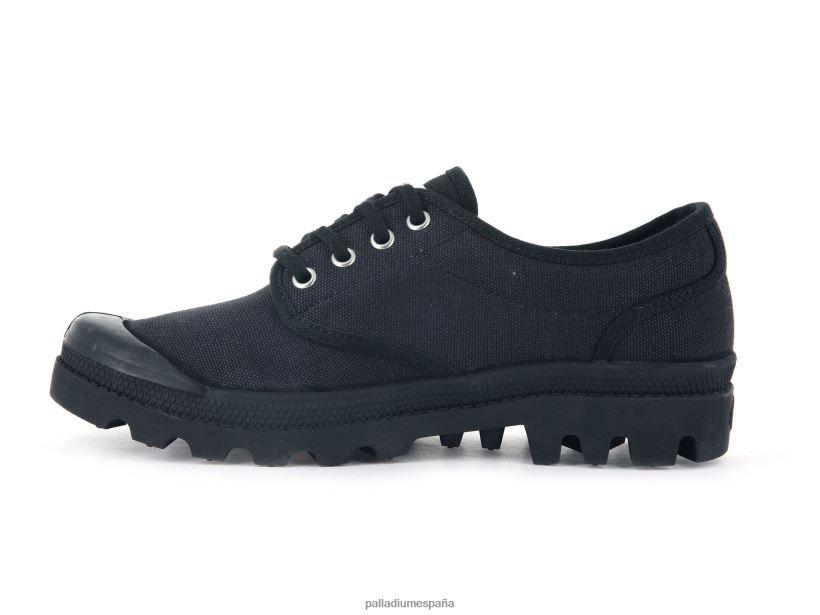 mujer wopallabrousse oxford Palladium negro zapatos DF42XP318