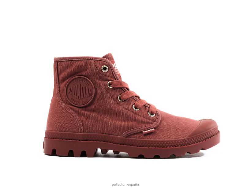 mujer wopampa hola Palladium cera roja botas DF42XP227