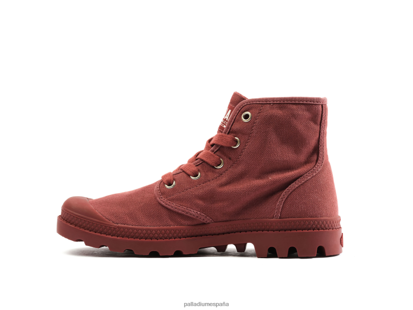 mujer wopampa hola Palladium cera roja botas DF42XP227