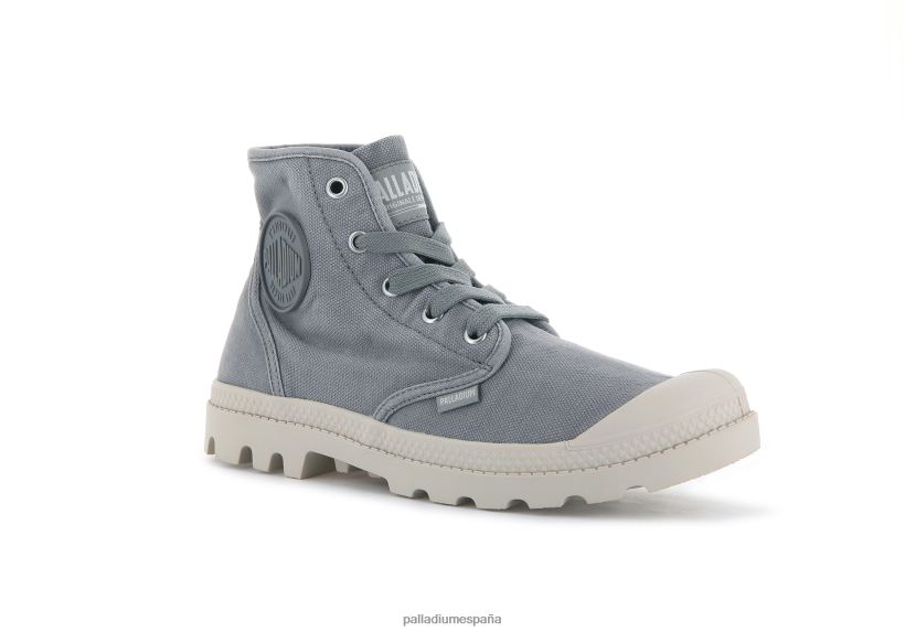 mujer wopampa hola Palladium franela gris botas DF42XP253